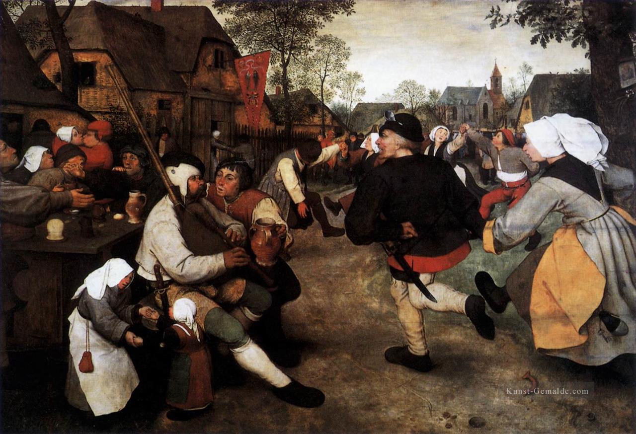 Der ländliche Tanz Flämisch Renaissance Bauer Pieter Bruegel der Ältere Ölgemälde